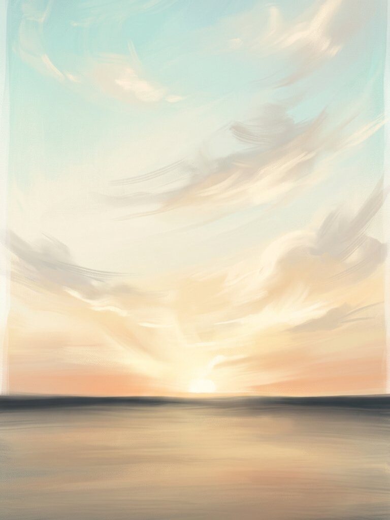 A radiant golden sunrise breaking over an open horizon